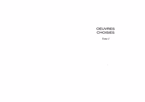خرید و دانلود نسخه کامل کتاب Oeuvres Choisies