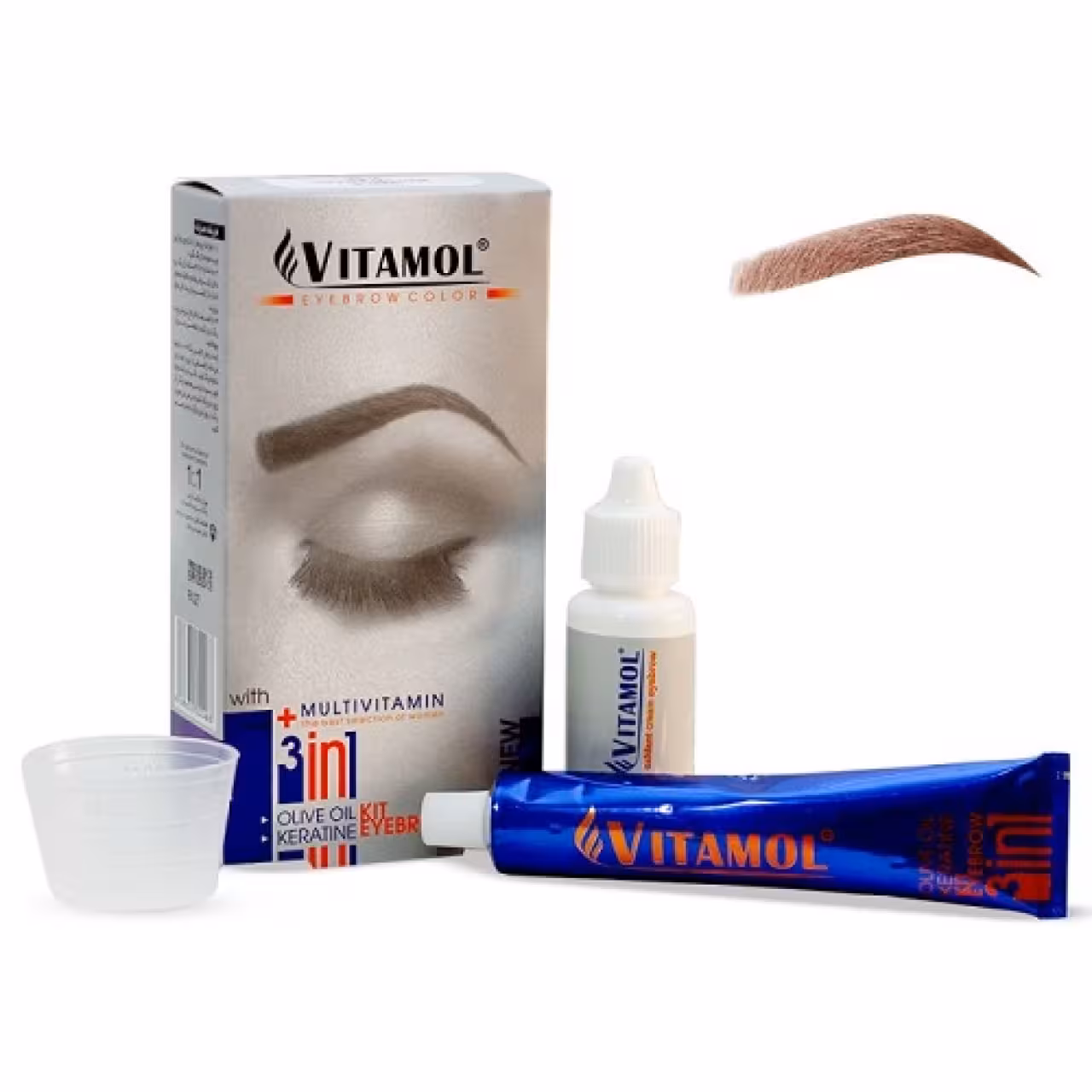 کیت رنگ ابرو بلوند طلایی روشن BG ویتامول حجم 30mL