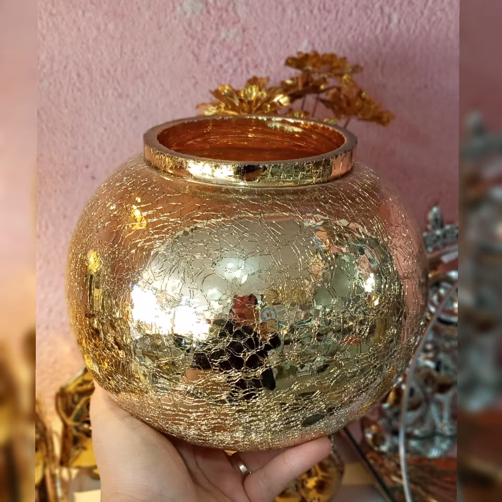 گلدان رومیزی توپی آبگز