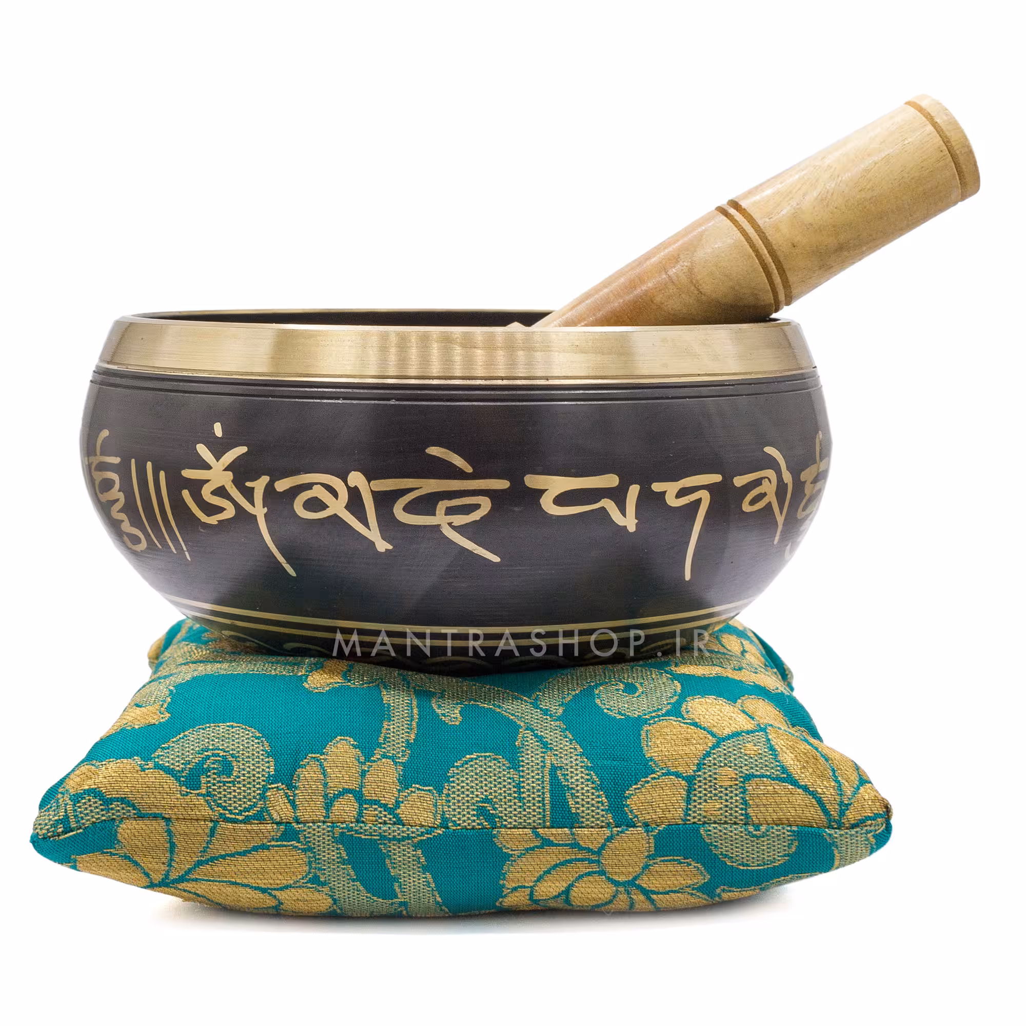 ست کاسه تبتی مشکی نقش برجسته بودا – قطر دهانه 14 سانتی متر