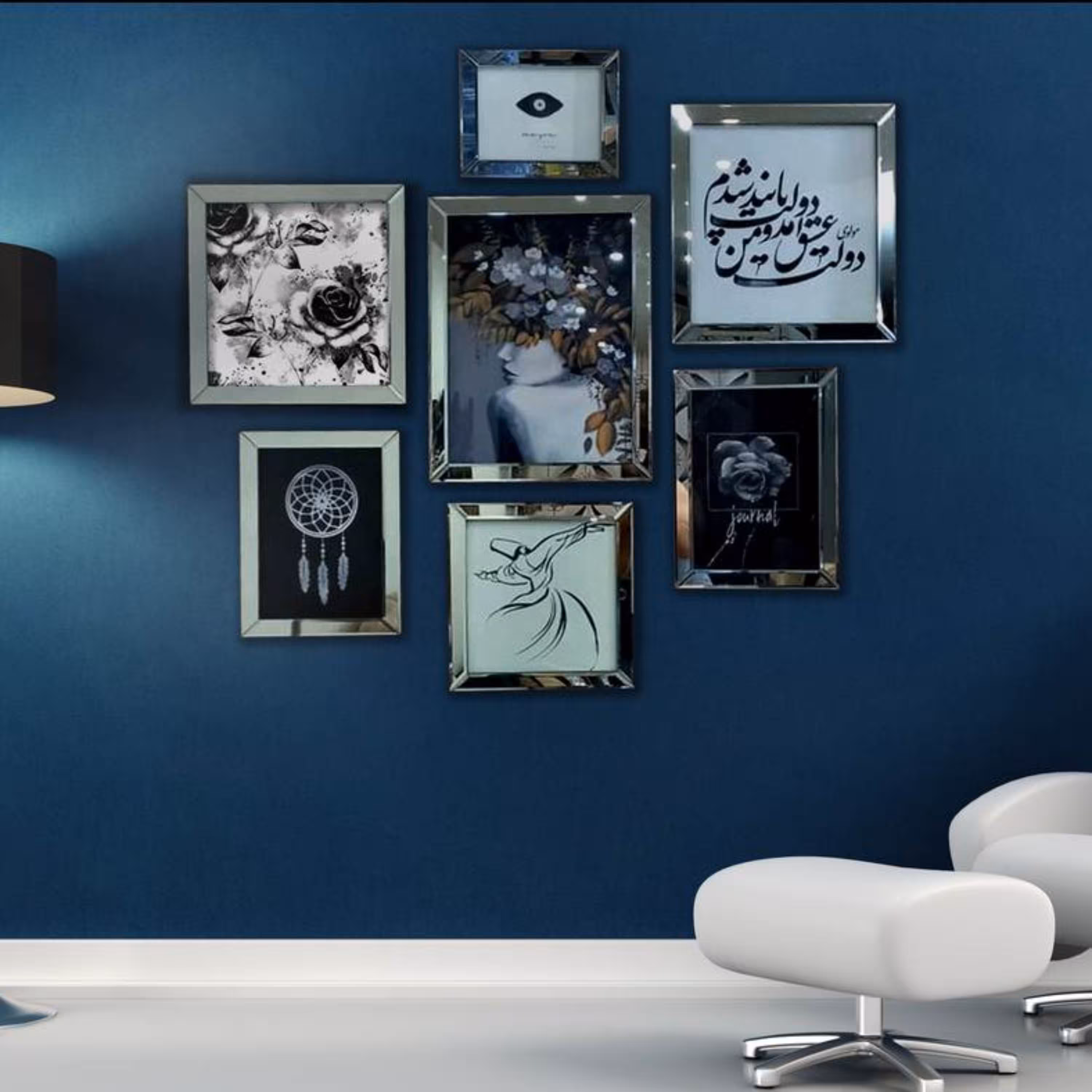 تابلو مدرن قاب آینه کد 6 گروه تولیدی بکلیت