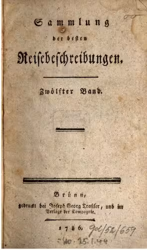 خرید و دانلود نسخه کامل کتاب Sammlung der besten Reisebeschreibungen