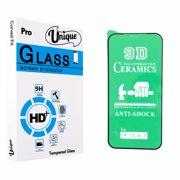 محافظ صفحه نمایش 9D یونیک مدل  Clear مناسب برای گوشی موبایل اپل iphone 12 / 12 pro