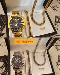 ست ساعت دیزل مردانه و دستبند گردنبند انگشتر کارتیر
