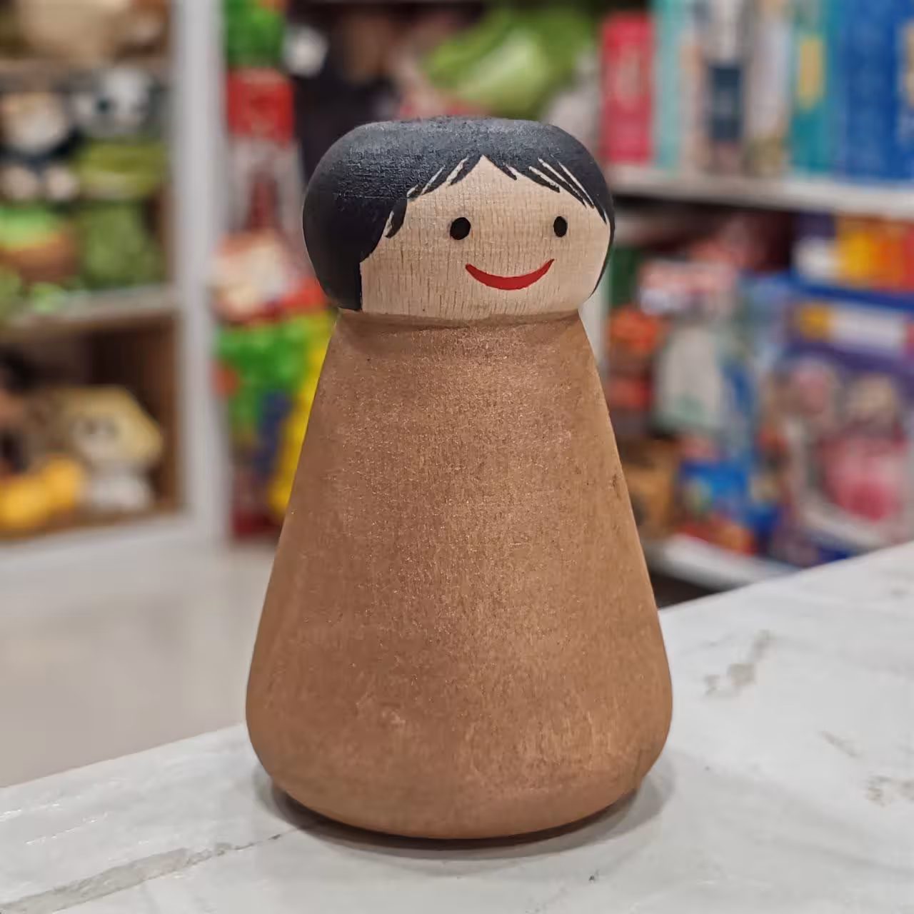 آدمک چوبی طرح های رنگی دست ساز