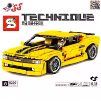 لگو ماشین شورلت کوروت زرد برند اس وای SY8200