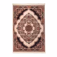 گبه ماشینی دنیای فرش کد 546K زمینه کرم