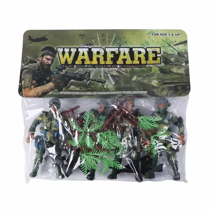 ست اسباب بازی جنگی طرح سرباز بسته 4 عددی