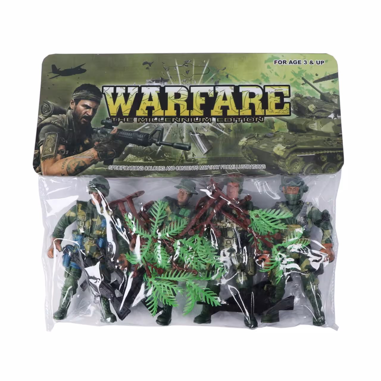 ست اسباب بازی جنگی طرح سرباز بسته 4 عددی