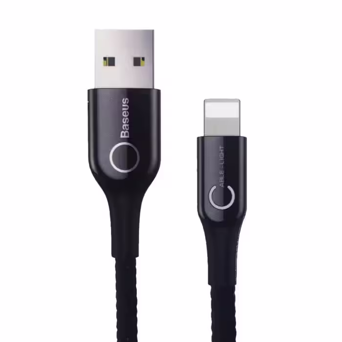 کابل تبدیل USB به لایتنینگ باسئوس مدل NEW PACK 2023 C-SHAPED طول 1 متر