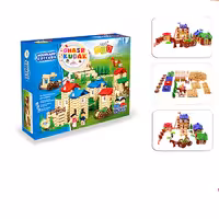 اسباب بازی فکری خانه جنگلی تک توی 252 قطعه ارابه دار با 4 عدد آدمک