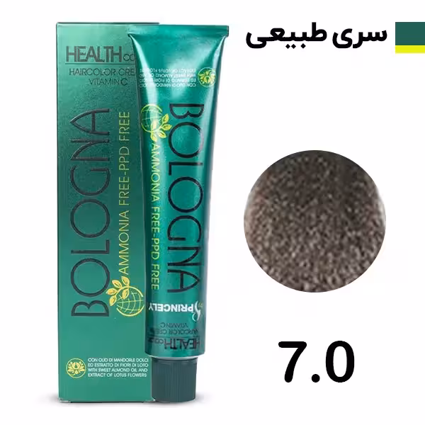 رنگ مو بدون آمونیاک بلونیا سری طبیعی رنگ بلوند شماره7.0 Bologna