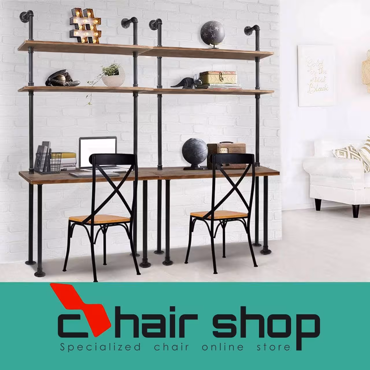 میز تحریر و استند چوب و فلز کد 9747