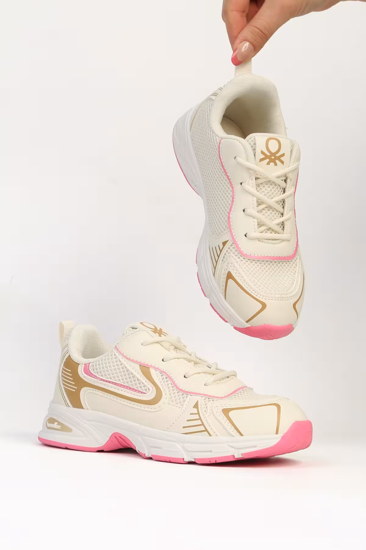 اسنیکر دخترانه و پسرانه بچگانه کفش ورزشی کودکان بژ BNI واردات Benetton