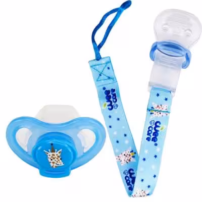 پستانک ارتودنسی وی کر مدل دربدار دسته دار ضد حساسیت سایز  6 ماه کد P111