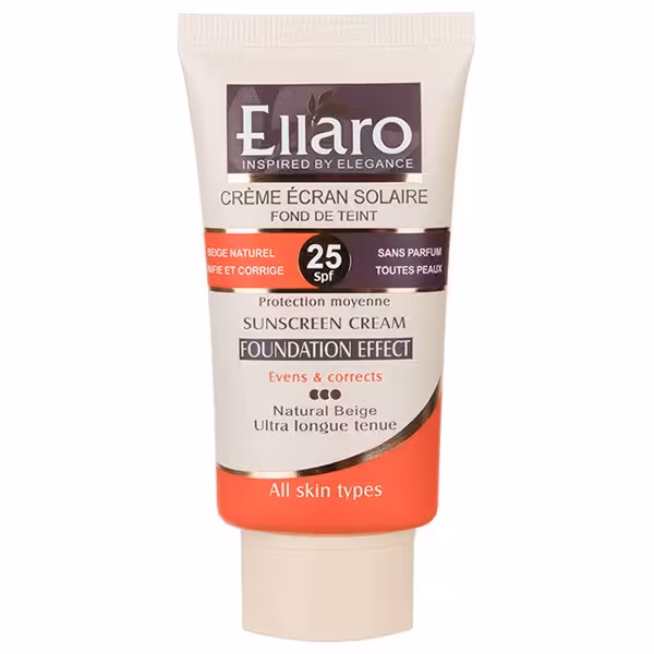کرم ضد آفتاب الارو بژ طبیعی spf 25 مناسب انواع پوست حجم 40 میلی لیتر