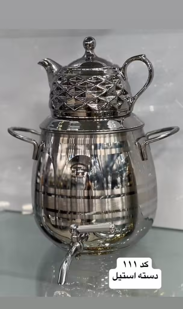 کتری و قوری FR کد 111 دسته استیل