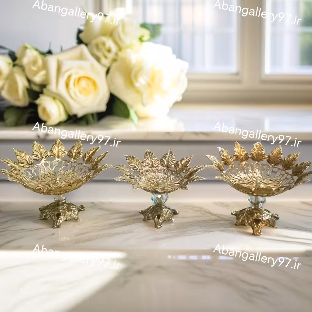 سرویس پذیرایی 3 تیکه برنجی