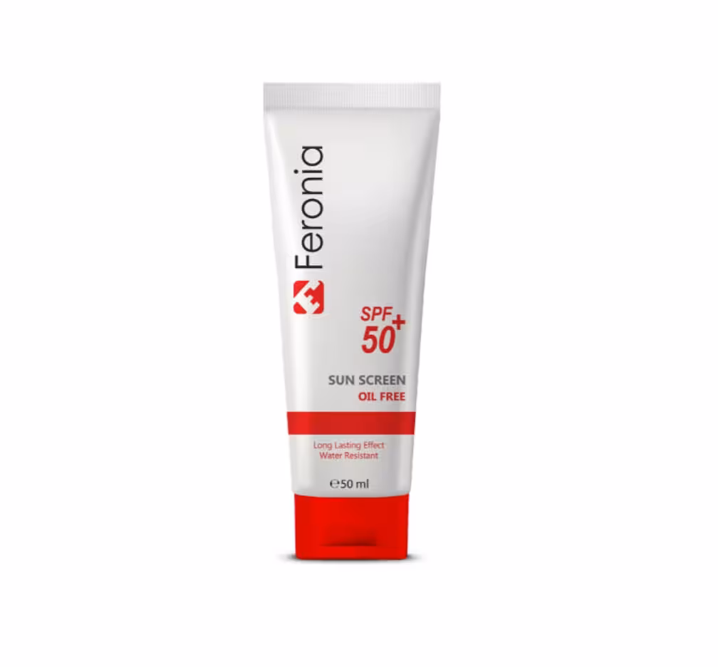 کرم ضد آفتاب بی رنگ فاقد چربی SPF50 فرونیا