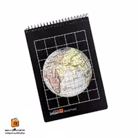 دفترچه کاغذ مشکی 80 برگ طرح کره ی زمین ایمان (iman)