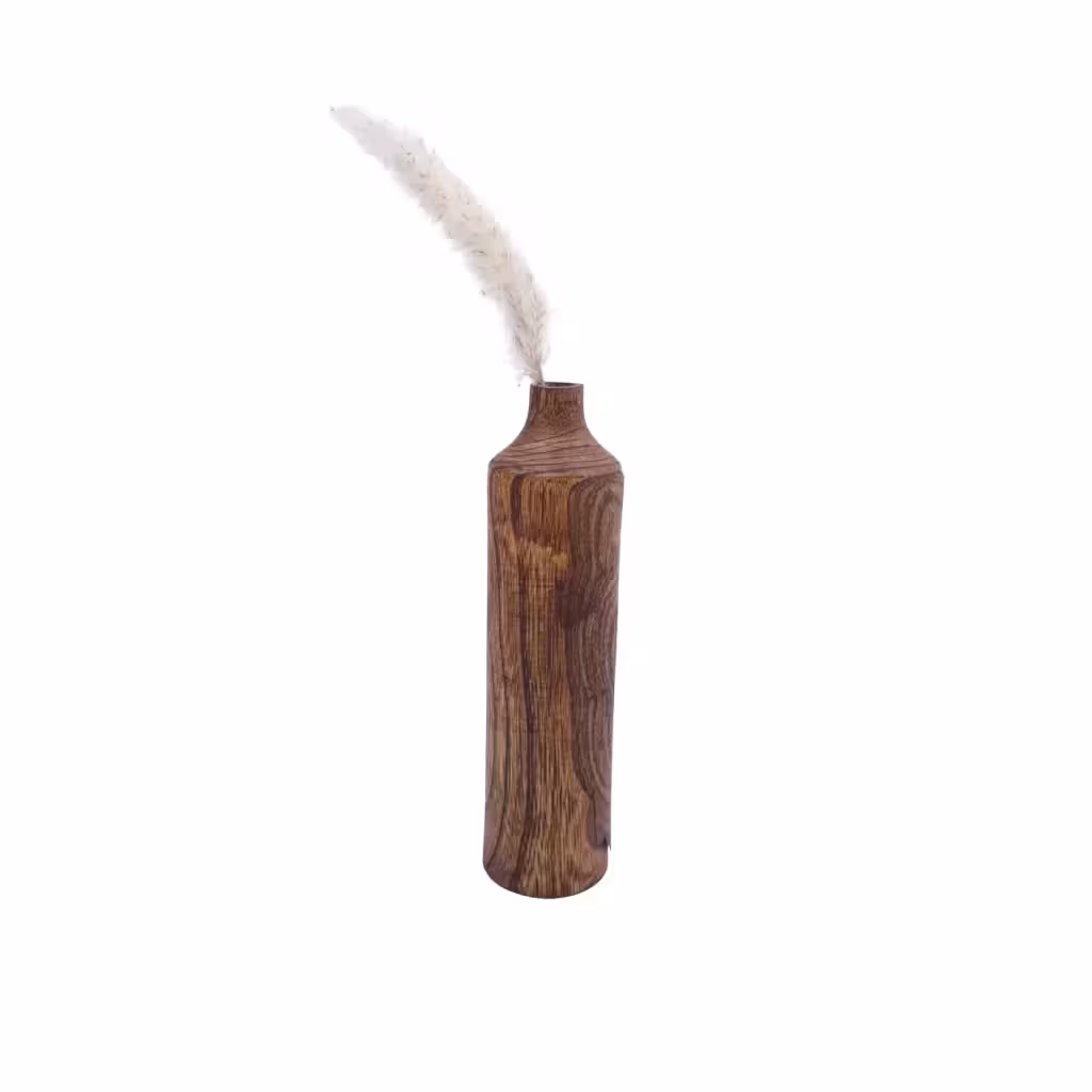 گلدان چوبی رومیزی استوانه کد WD6047