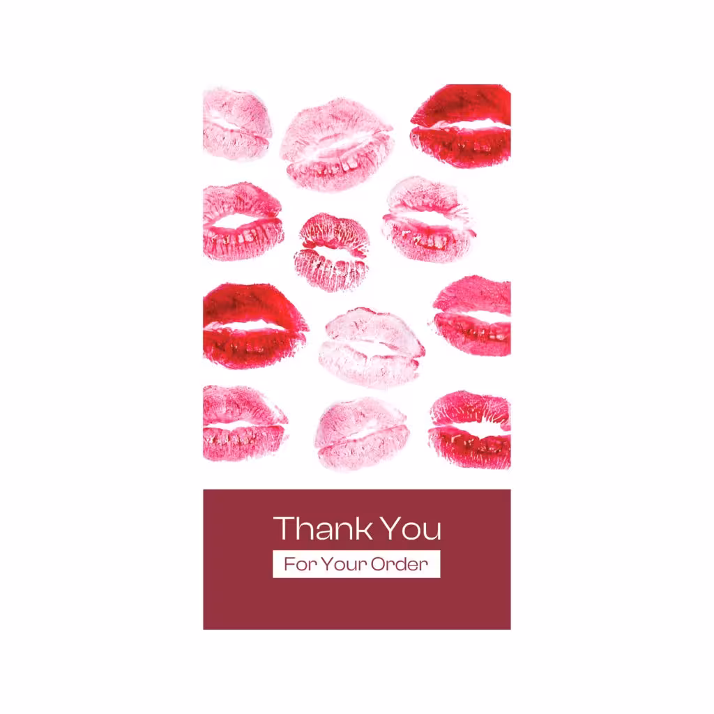 لیبل تشکر طرح رژلبی بسته 100 عددی