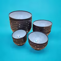 کاسه پلاستیکی مدل Spotty bowl برند هوبی لایف ترکیه در 4 سایز مختلف _ رنگ آبی روشن و مشکی