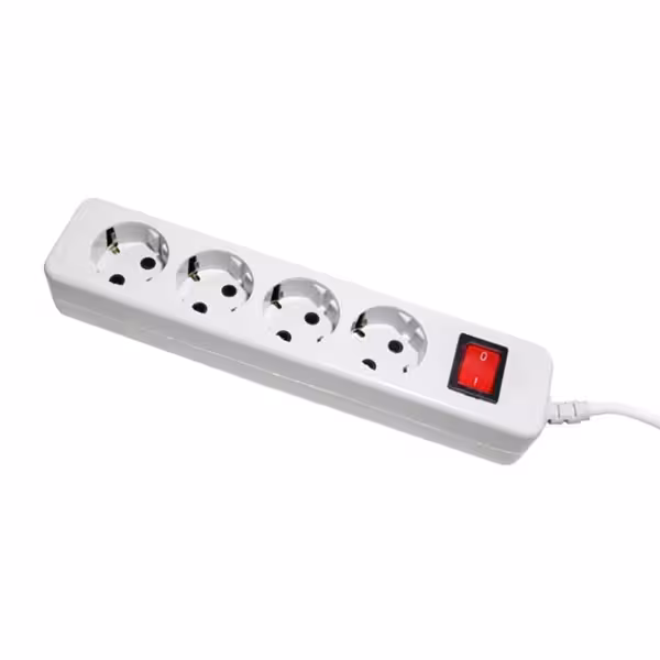 رابط برق 4 خانه ارتدار (مغزی سرامیکی) مدل پارس با کابل 3 متری خیام الکتریک