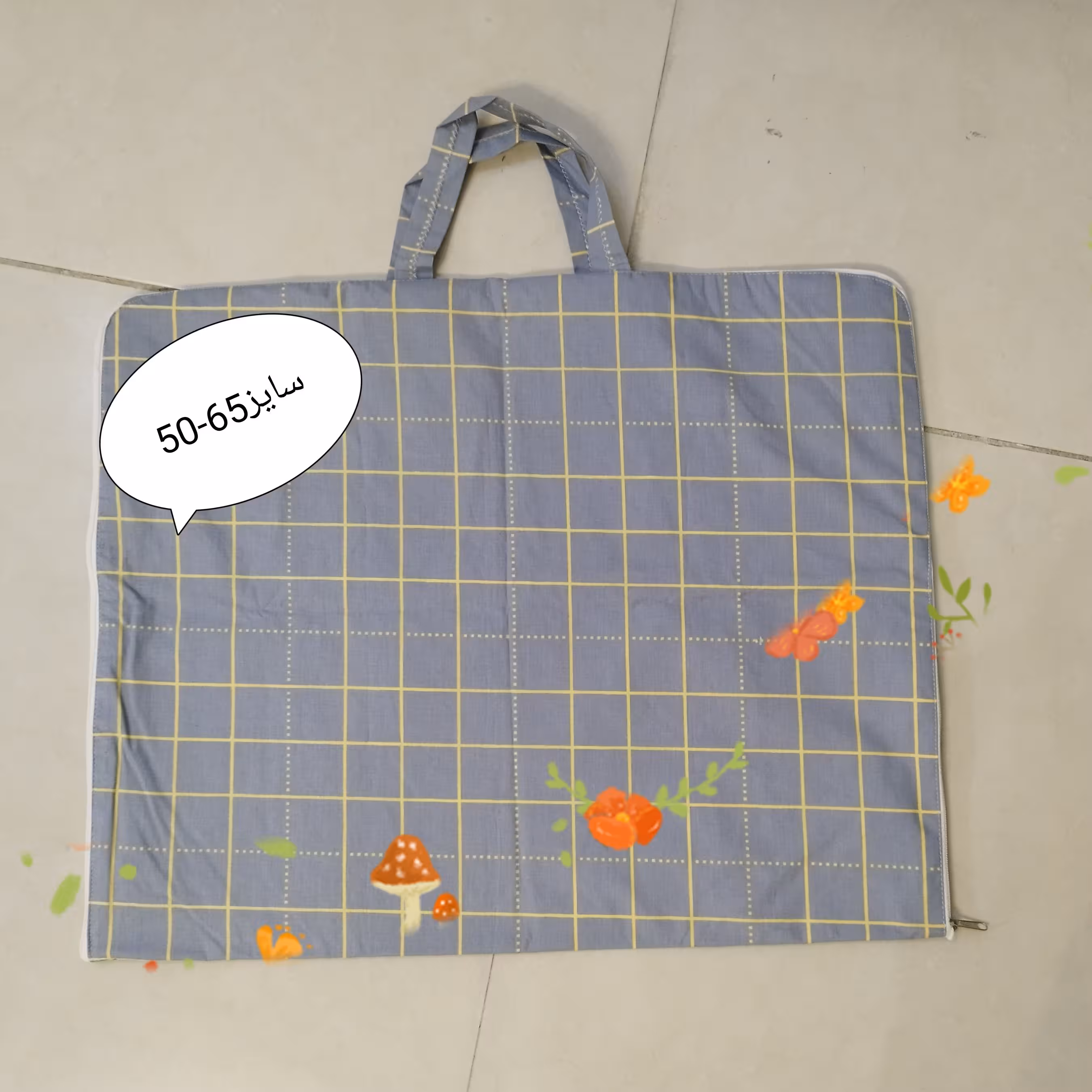 کیسه نان سه لایه زیپ دار دارای آستر سایز 60در55