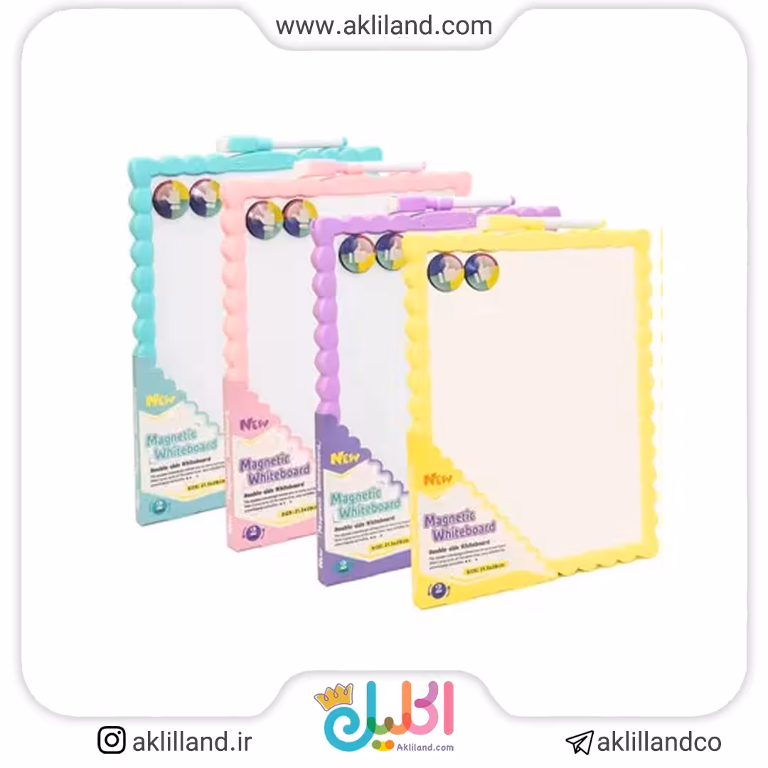 وایت برد مغناطیسی چند منظوره دورو سفید