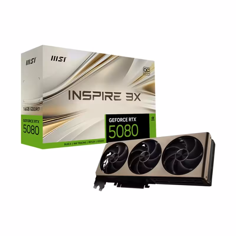کارت گرافیک ام اس ای GeForce RTX 5080 INSPIRE 3X OC 16GB