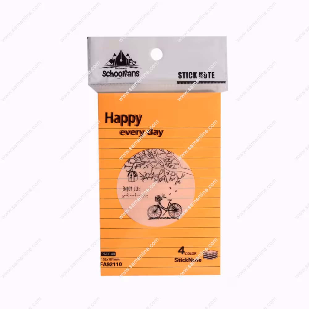 کاغذ یادداشت چسب دار ( استیک نوت ) اسکول فنس کد FA92110