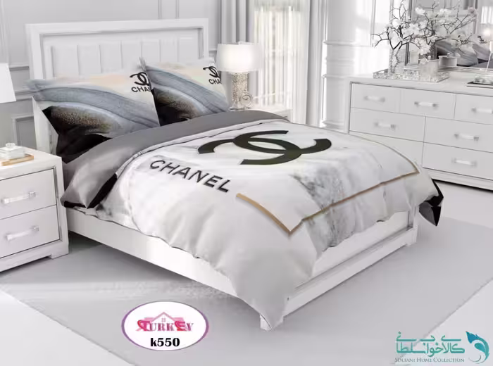 روتختی طرح CHANEL دونفره برند Turkev کد K550