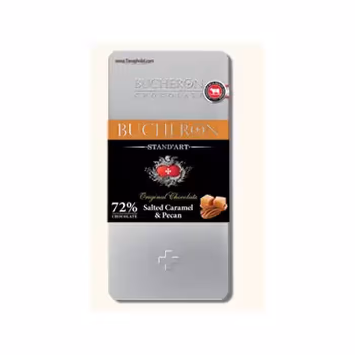 شکلات تلخ 72 درصد با طعم کارامل و گردو بوچرون 100 گرمی Bucheron