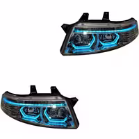 خرید چراغ جلو اسپرت سمند سورن مدرن مدل Hexa-3D آبی یخی داخل فابریک دوحالته بدون موتور دو عددی | اتوموبی