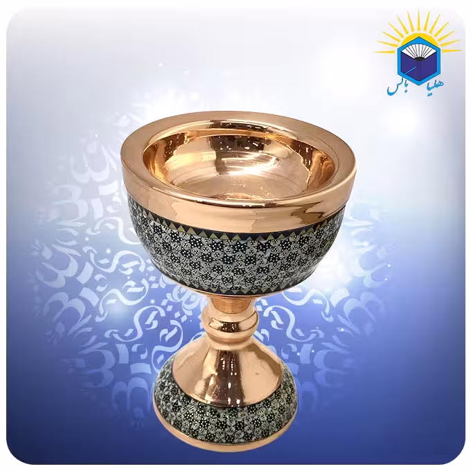 سنگاب مس و خاتم کاری 14 سانت