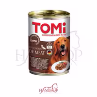 کنسرو سوپر پریوم سگ برند تامی طعم پرندگان شکاری TOMi 5 sorts of meat super premium dog food 1200g