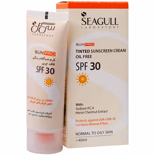 کرم ضد آفتاب رنگی فاقد چربی سی گل SPF30