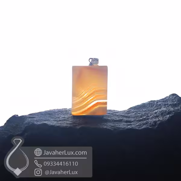 گردنبند عقیق اصل سلیمانی طبیعی و معدنی _ کد : 400988