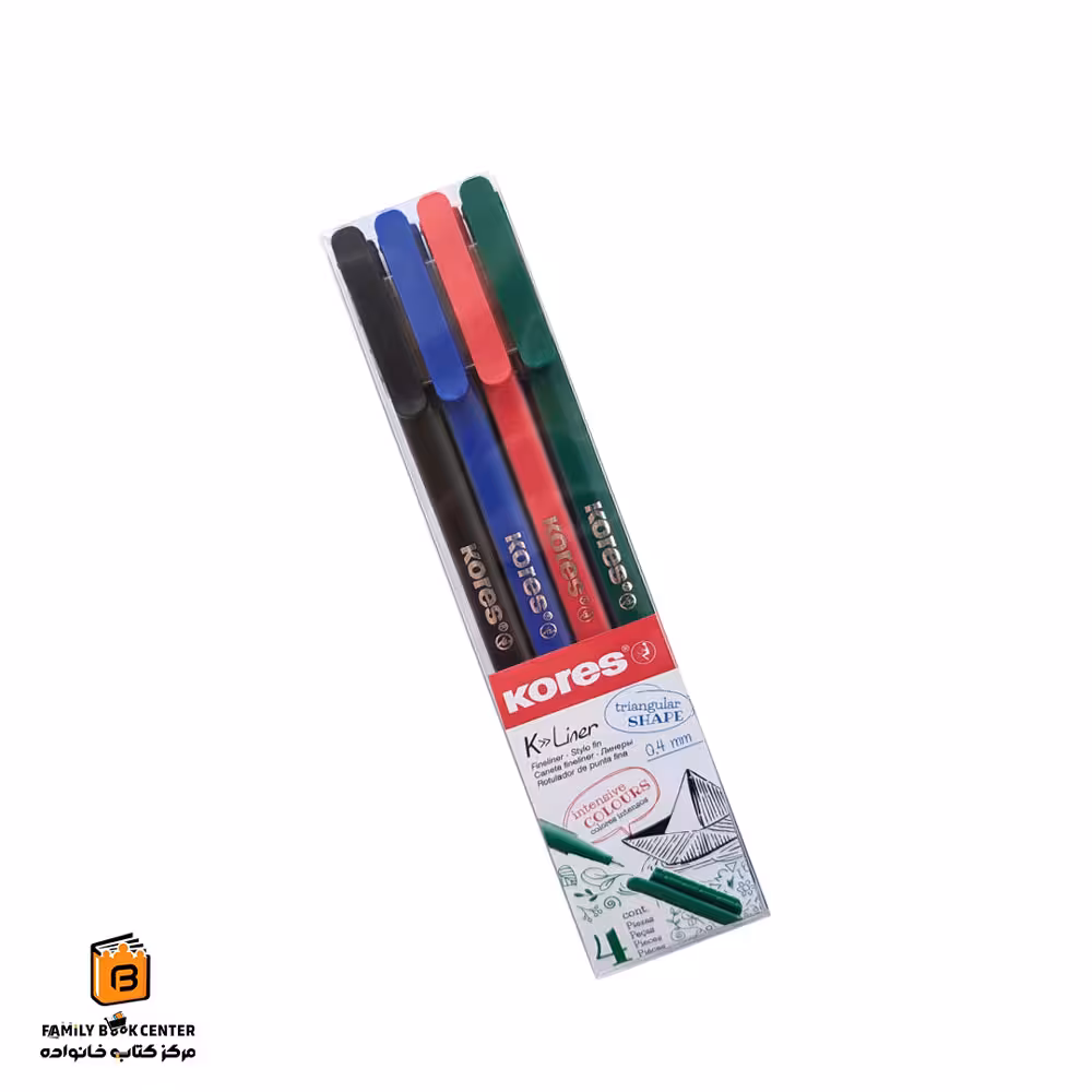 روان نویس نوک نمدی 4 رنگ کورس (Kores)