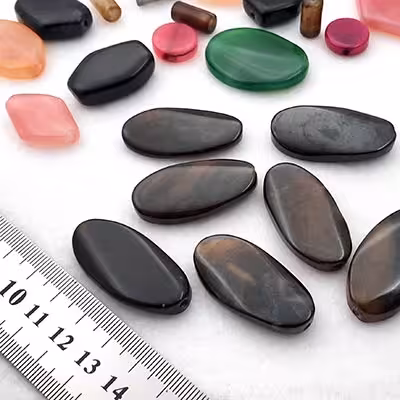 سنگ بیضی قهوه ی تیره کد5