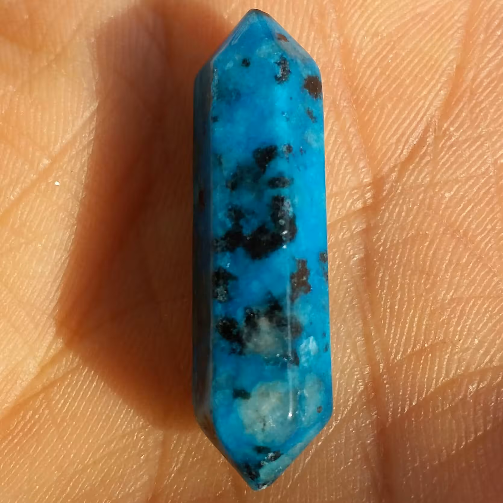 آویز منشور سنگ وارداتی جاسپر لئوپارت معدنی خارق العاده شاهکار خلقت بی نظیییر 100 در 100 طبیعی