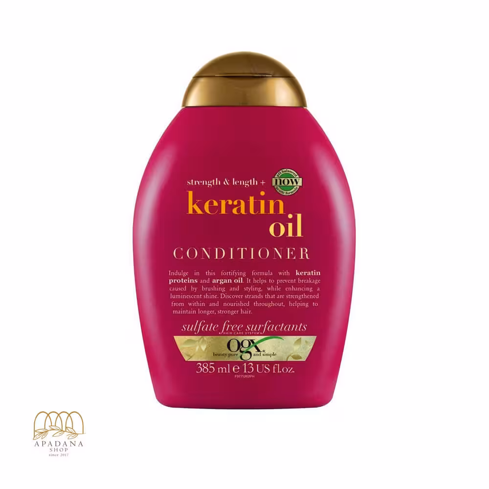 نرم کننده موی روغن کراتین او جی ایکس مدل Keratin Oil حجم 385 میل