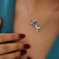 گردنبند سوارسکی زنانه نقره کد 20372