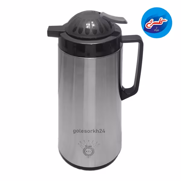 فلاسک الغمه شیشه دار بدنه استیل 1/9 لیتر