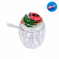 مرباخوری آکرولیک کوچک درب گلدار