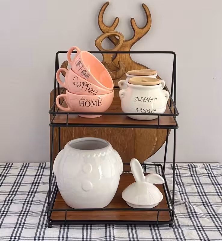 استند 2طبقه مربع کف چوب (پست پیشتاز پس کرایه)