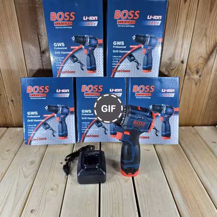 دریل شارژی 24 ولت براشلس باس مدل Bs3033