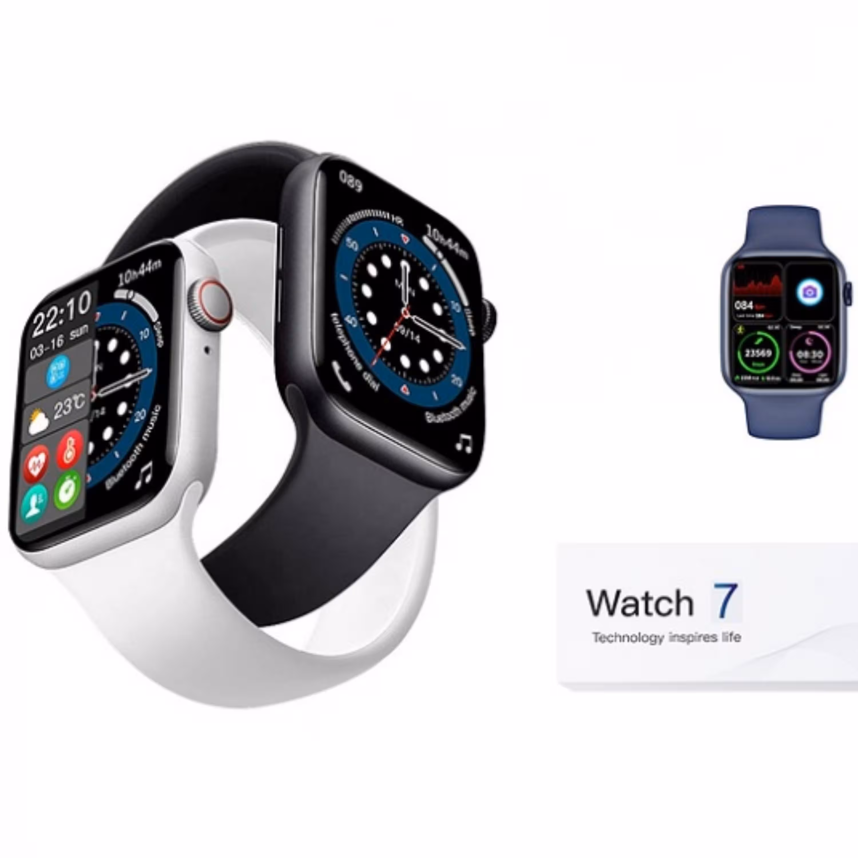 ساعت هوشمند مدل Watch 7 نقره ای