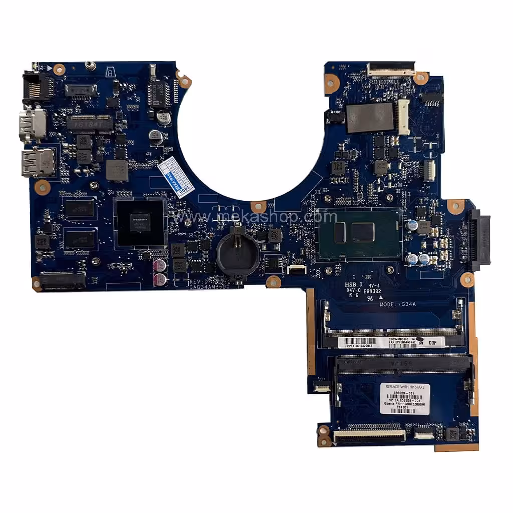 مادربرد لپ تاپ اچ پی HP Pavilion 15-AU CPU-I7-7500 DAG34AMB6D0 2GB VGA گرافیک دار